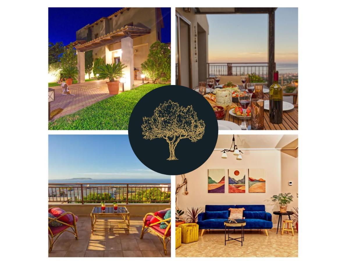 Вилла Ulivo Sea View House Kokkini Hani Экстерьер фото